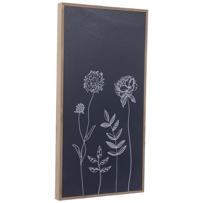 Navy & White Flowers Wood Wall Decor Hobby Lobby 1954262