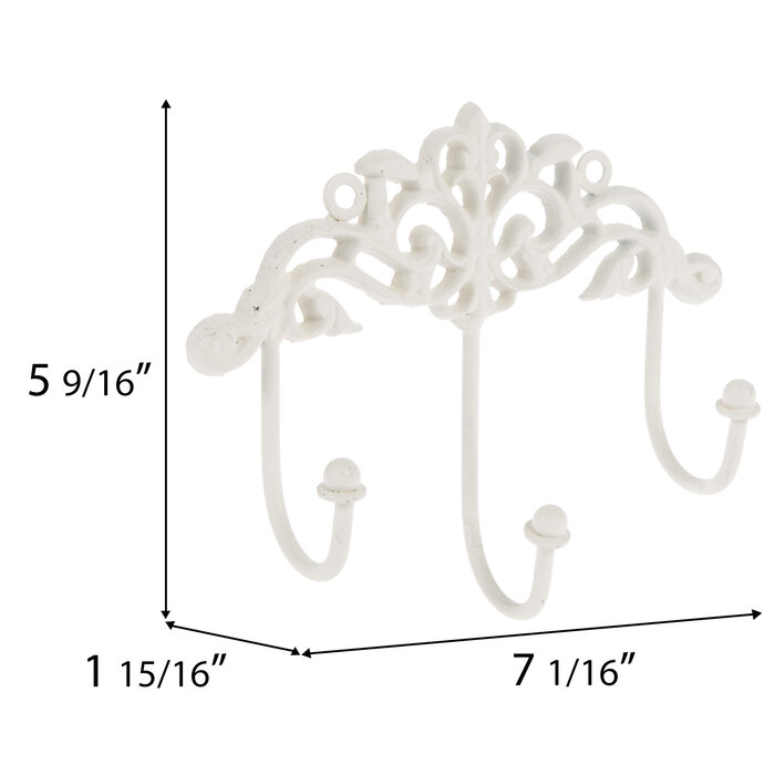 White Scroll Triple Wall Hook Hobby Lobby 1205129