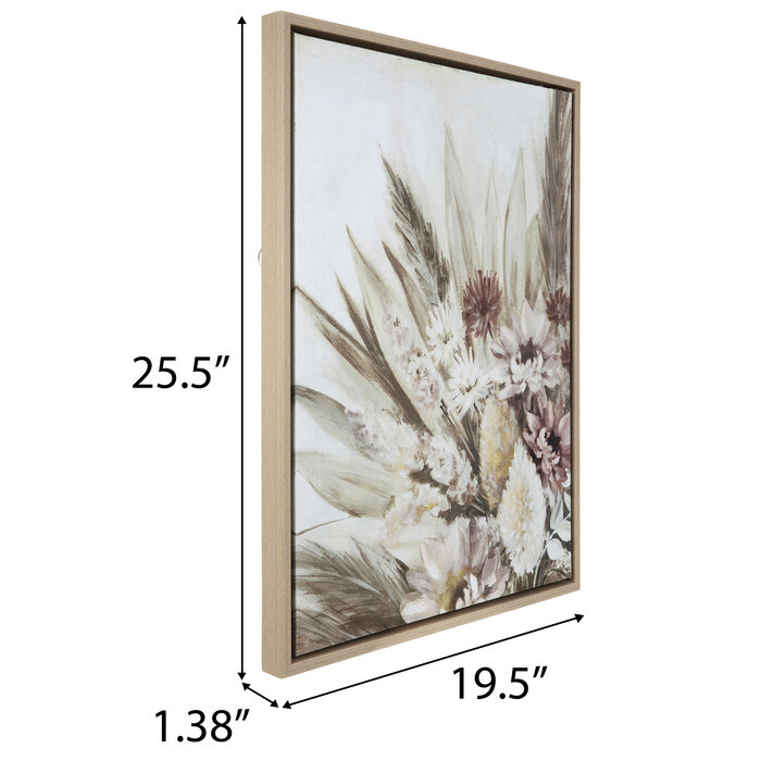 Pampas Grass & Flowers Canvas Wall Decor Hobby Lobby 2175222
