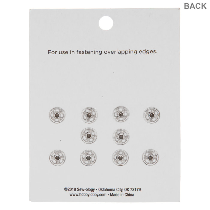 Nickel SewOn Snaps 5/16" Hobby Lobby 305300