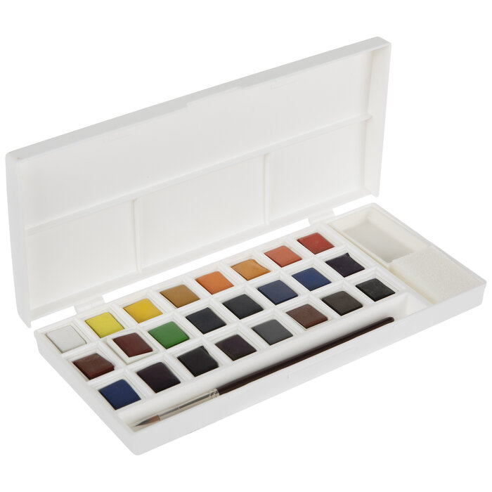 Master's Touch Watercolor Half Pans 24 Piece Set Hobby Lobby 2231108