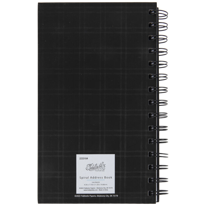 Black & White Plaid Address Book Hobby Lobby 2233104