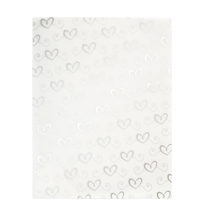 Silver Swirl Hearts Vellum Paper 8 1/2" x 11" Hobby Lobby 528919