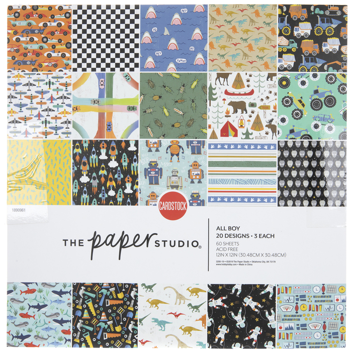 All Boy Paper Pack 12" x 12" Hobby Lobby 1890961