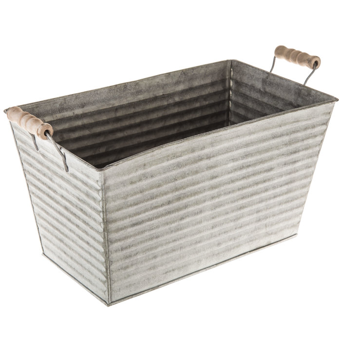 Ribbed Metal Container Hobby Lobby