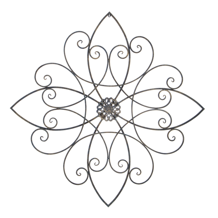 Round Black Metal Scroll Wall Decor Wall Design Ideas