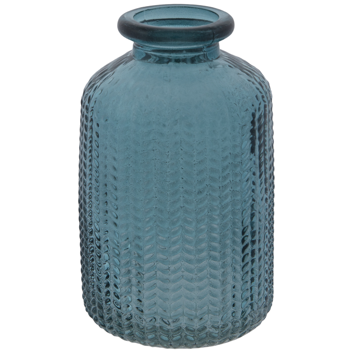 Blue Textured Leaves Glass Vase Hobby Lobby 1961697