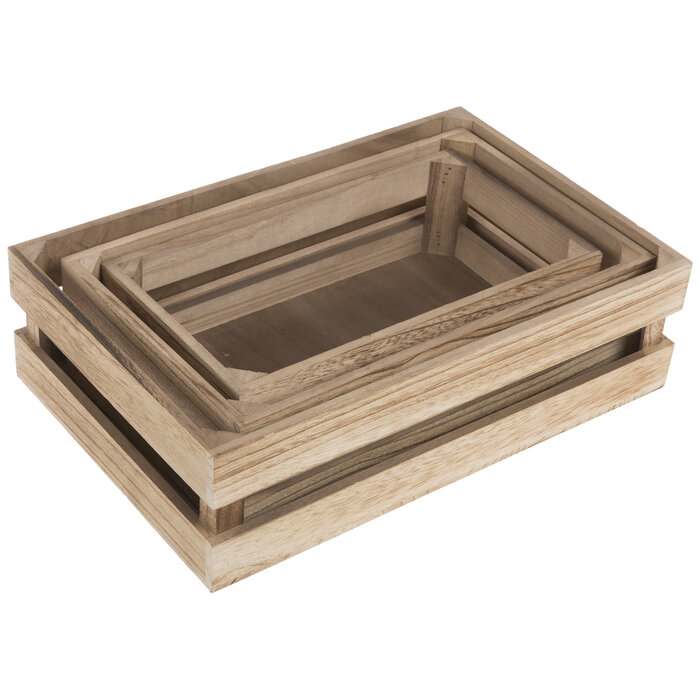 Slotted Wood Crate Set Hobby Lobby 2186377