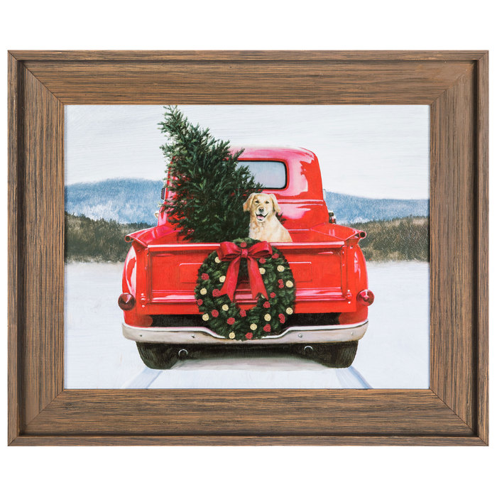 Dog In Truck Christmas Wood Wall Decor Hobby Lobby 5383989