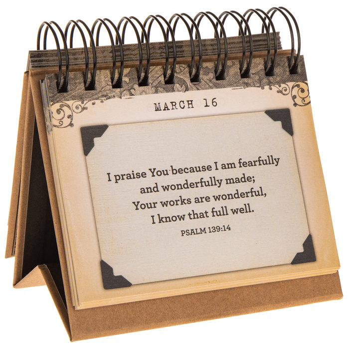 Prayers & Blessings Large Print Perpetual Day Calendar Hobby Lobby