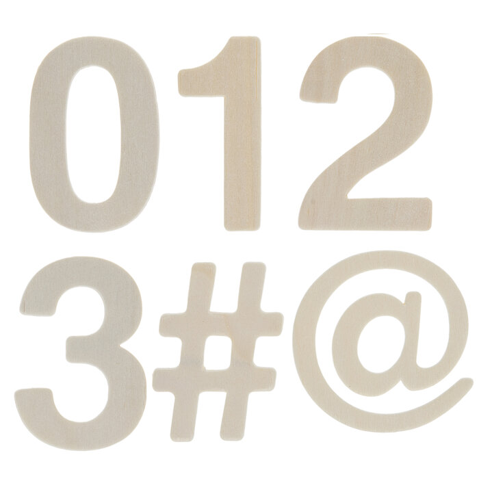Wood Numbers & Symbols 2" Hobby Lobby 2156198