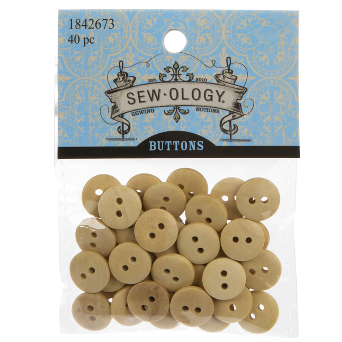 Natural Wood Round Buttons Hobby Lobby 1842673