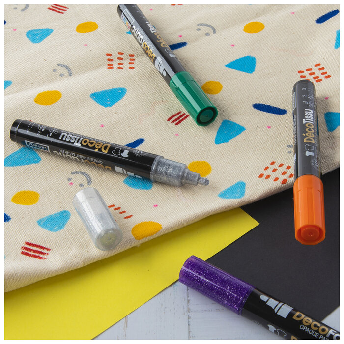 Glitter Silver DecoFabric Paint Marker Hobby Lobby 1942796