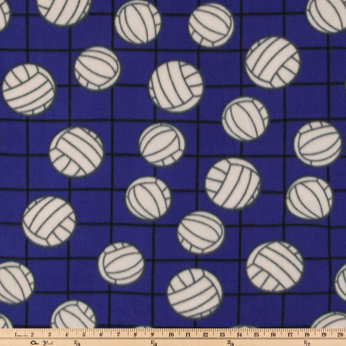Royal Blue Volleyballs Fleece Fabric Hobby Lobby 959841