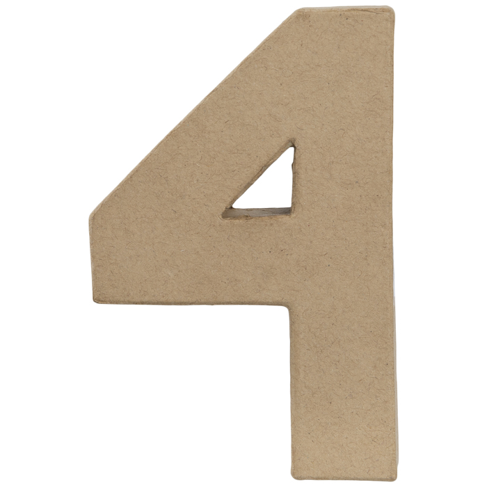 Paper Mache Number 4 4" Hobby Lobby 1349059