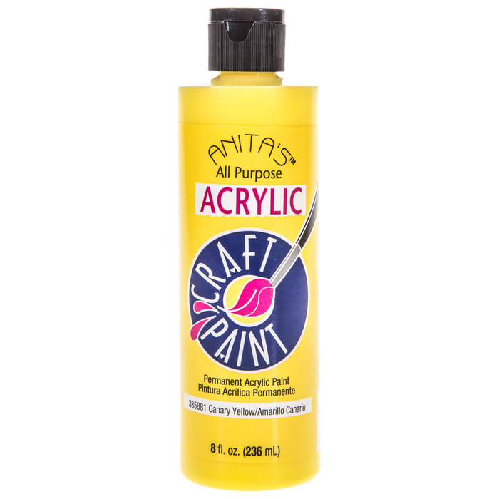 Canary Yellow Anita's Acrylic Craft Paint 8 Ounce Hobby Lobby 287888