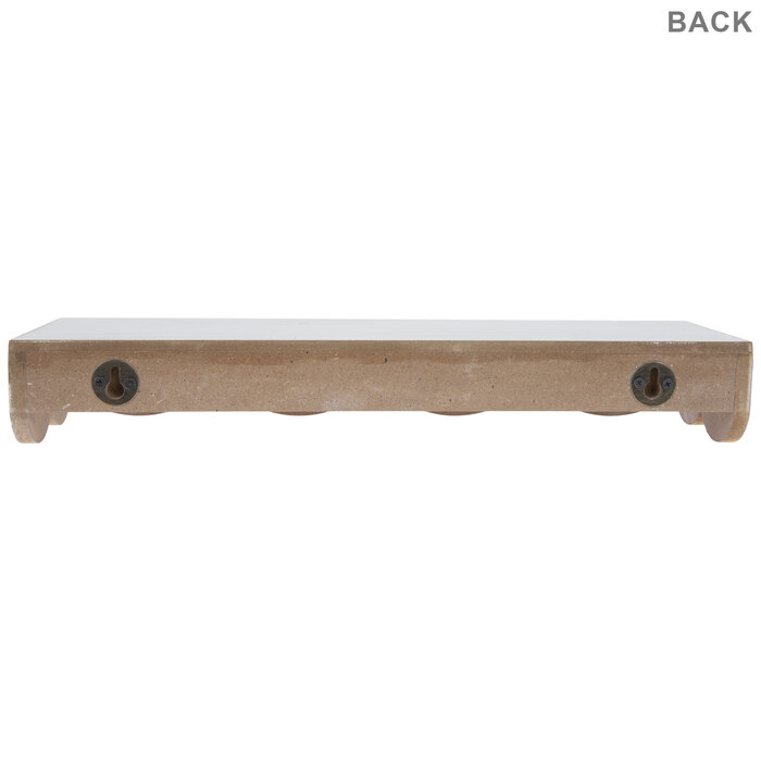 White Scalloped Floating Wood Wall Shelf Hobby Lobby 2186179