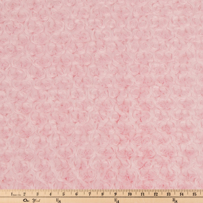 Baby Pink Rosebud Microfiber Fleece Fabric Hobby Lobby 306118