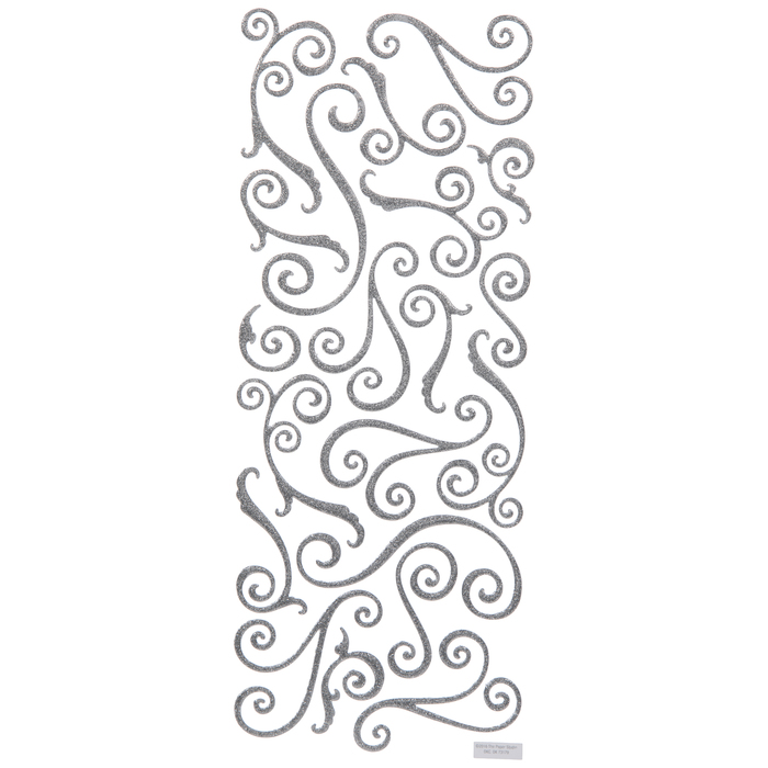 Silver Glitter Flourish Stickers Hobby Lobby 1338466
