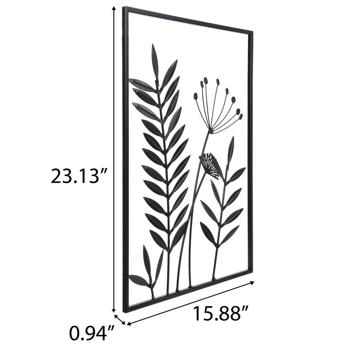 Black Stems & Flowers Metal Wall Decor Hobby Lobby 2188035