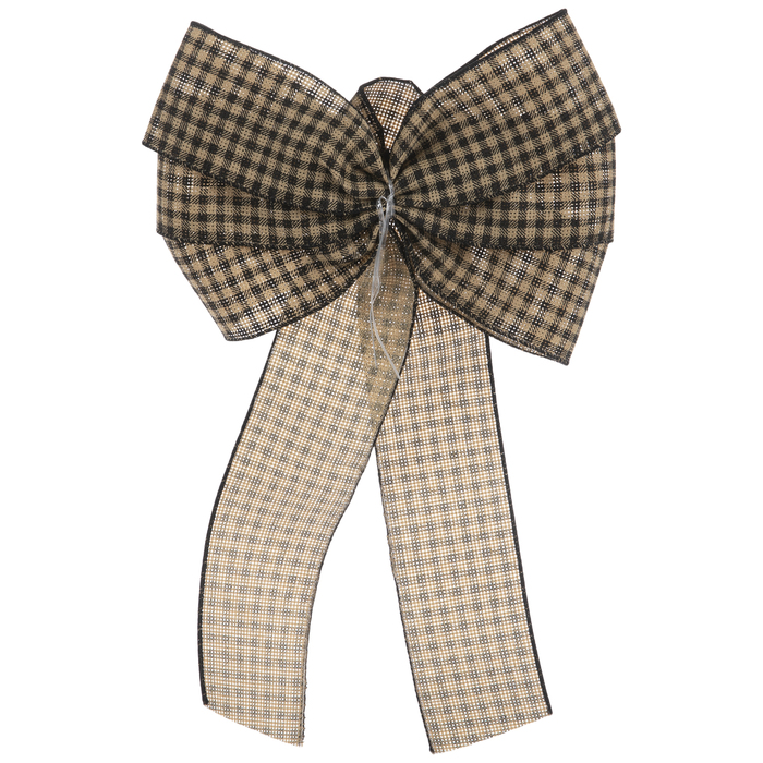 Taupe & Black Buffalo Check Bow Hobby Lobby 2020824