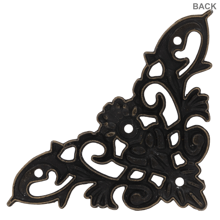 Antique Bronze Plated Flourish Corners Hobby Lobby 1334895