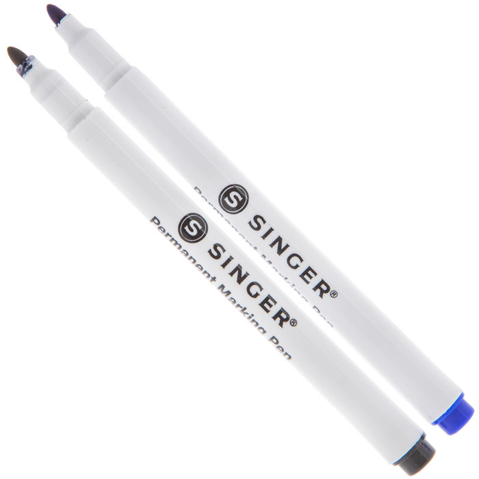 Black & Blue Permanent Fabric Pens 2 Piece Set Hobby Lobby 1014703