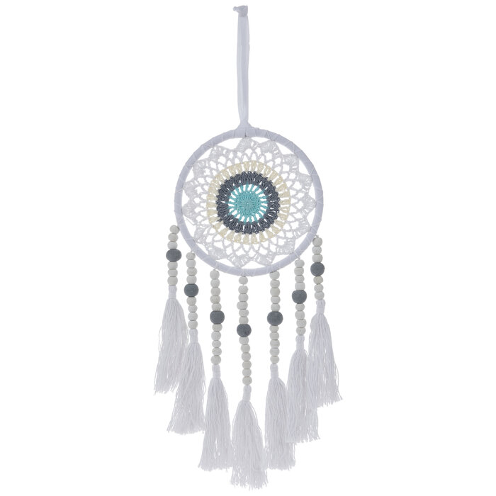 White & Gray Crochet Beaded Dreamcatcher Hobby Lobby 2061919