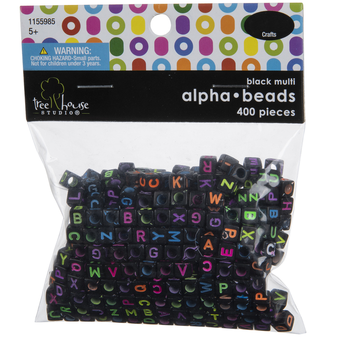 Black & Neon Alphabet Beads Hobby Lobby 1155985