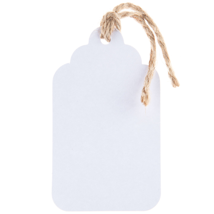 White Blank Fashion Tags with Twine Hobby Lobby 956417