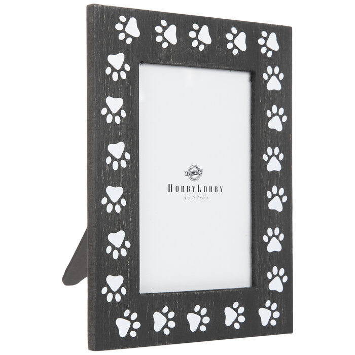 Black & White Paw Print Frame 4" x 6" Hobby Lobby 2221745