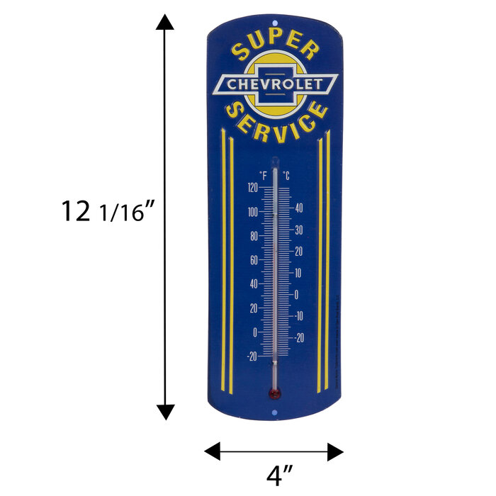 Chevrolet Super Service Metal Thermometer Hobby Lobby 150334