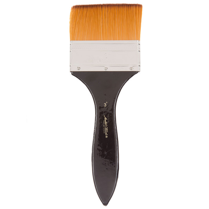 Gold Taklon Flat Paint Brush 3" Hobby Lobby 1592229