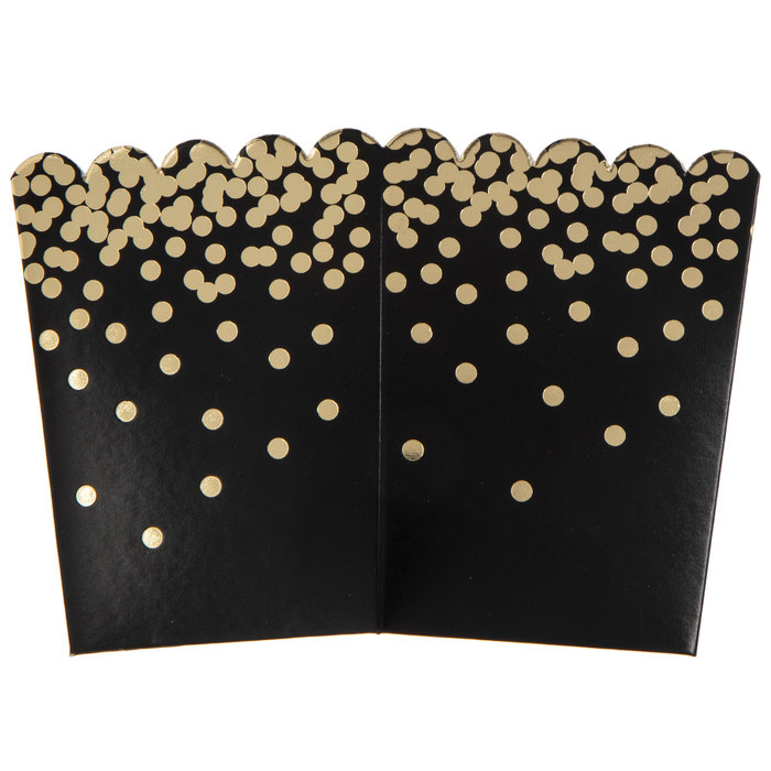 Black & Gold Confetti Favor Boxes Hobby Lobby 1405984