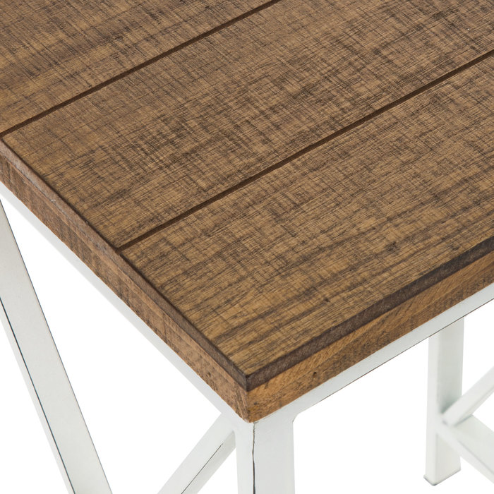 White & Brown Wood Plank Accent Table Set Hobby Lobby 1867449