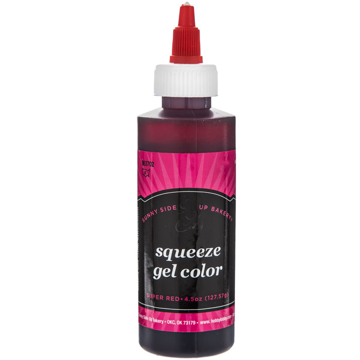 Super Red Squeeze Gel Color 4.5 Ounce Hobby Lobby 963702