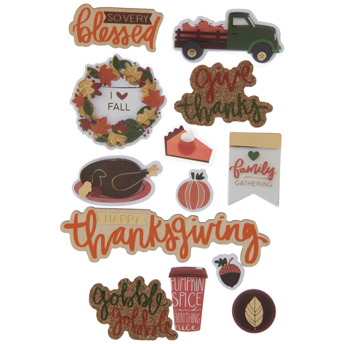 Give Thanks 3D Stickers Hobby Lobby 1608173