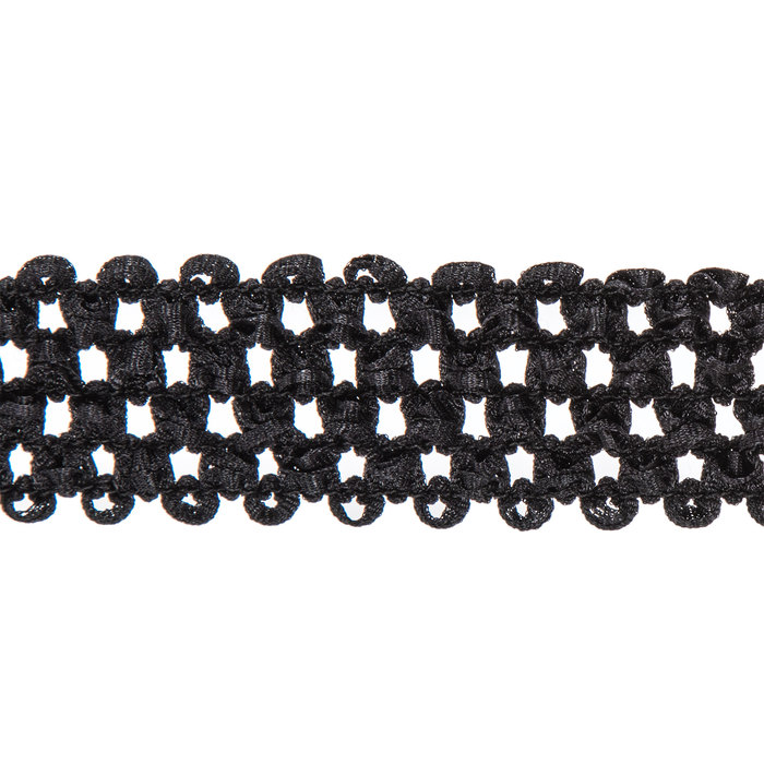 Midnight Black Elastic Headband Ribbon 1 1/2" Hobby Lobby 154302
