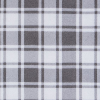 Fleece Plaid Pink Grey Gray Fleece Fabric Print by the Yard o1001-plaid-pink-greys A511.14