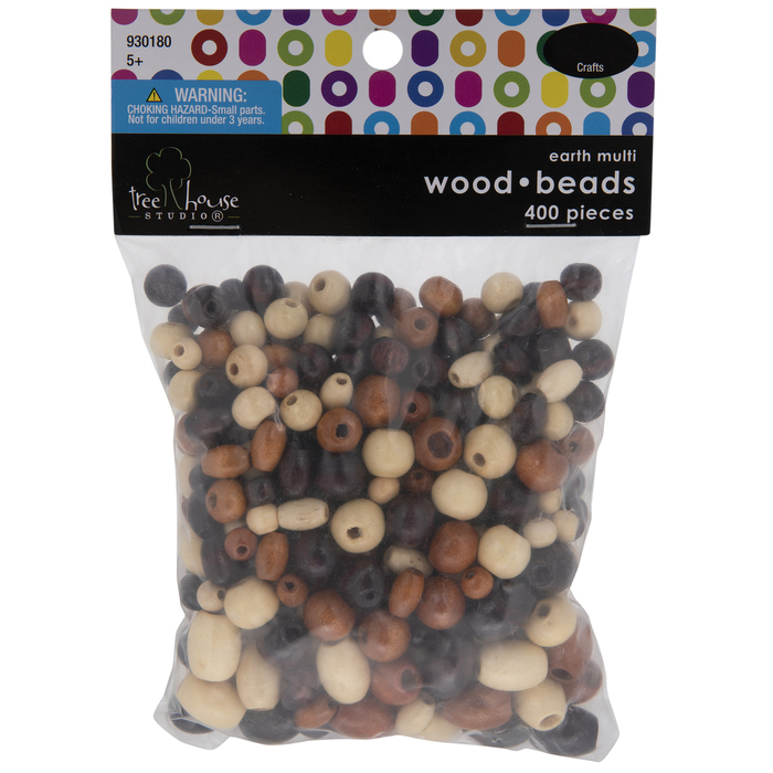 Earth Multi Oval & Round Wood Beads Hobby Lobby 930180