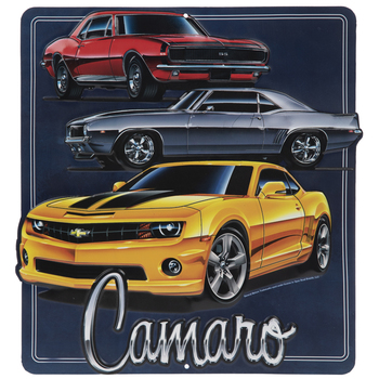 Camaro Parts and Service Red and Black Classic Car Tin Sign