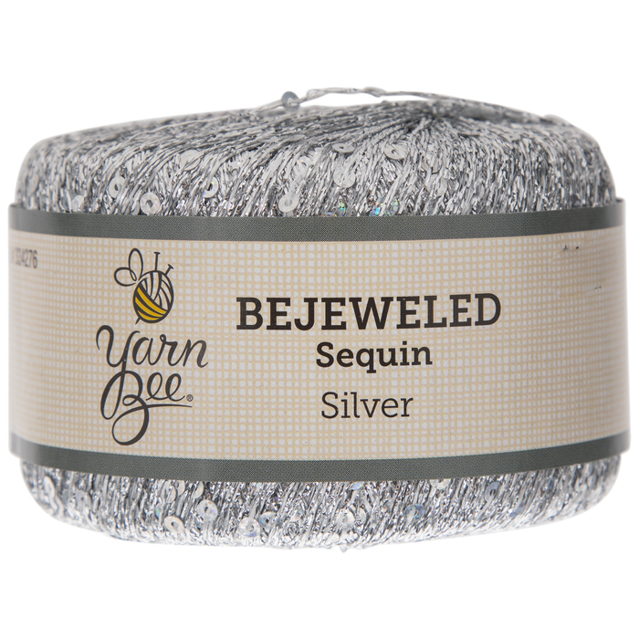Silver Yarn Bee Bejeweled Sequin Yarn Hobby Lobby 334276