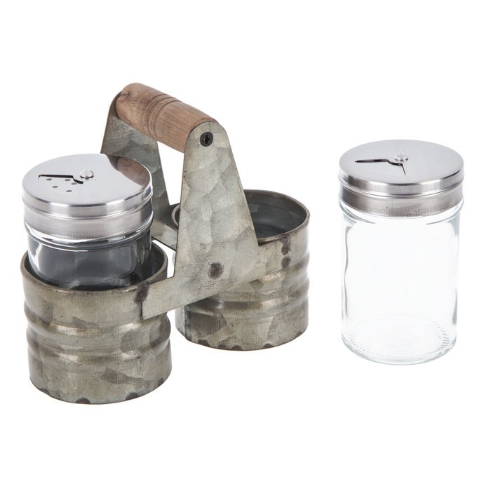 Galvanized Metal Salt & Pepper Shakers Hobby Lobby 1548312
