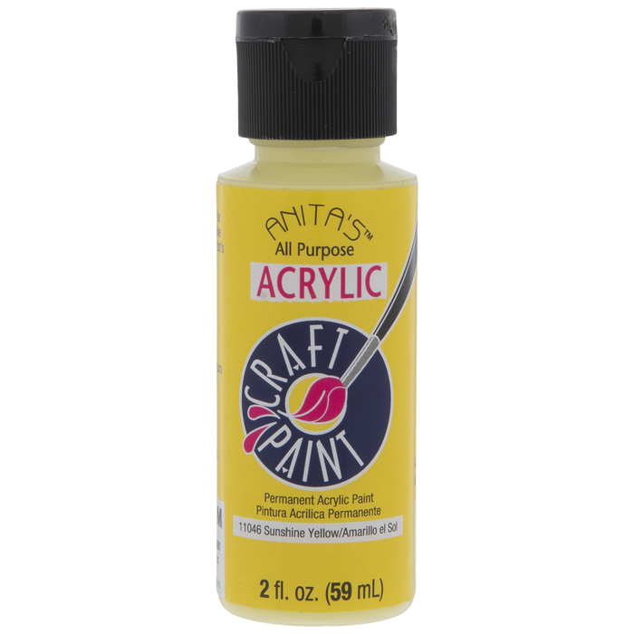 Sunshine Yellow Anita's Acrylic Craft Paint Hobby Lobby 667329