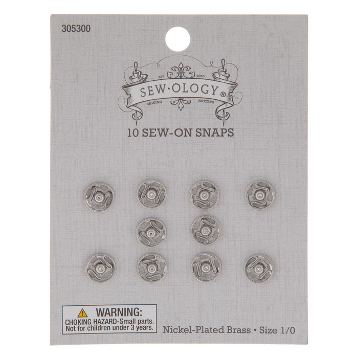 Nickel SewOn Snaps 5/16" Hobby Lobby 305300