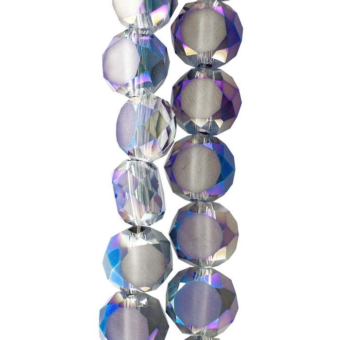 Montana Crystal Faceted Disc Glass Bead Strand 8mm Hobby Lobby 411355