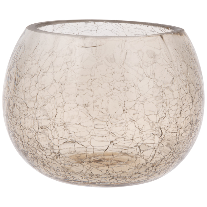 Roly Poly Crackled Glass Candle Holder Hobby Lobby