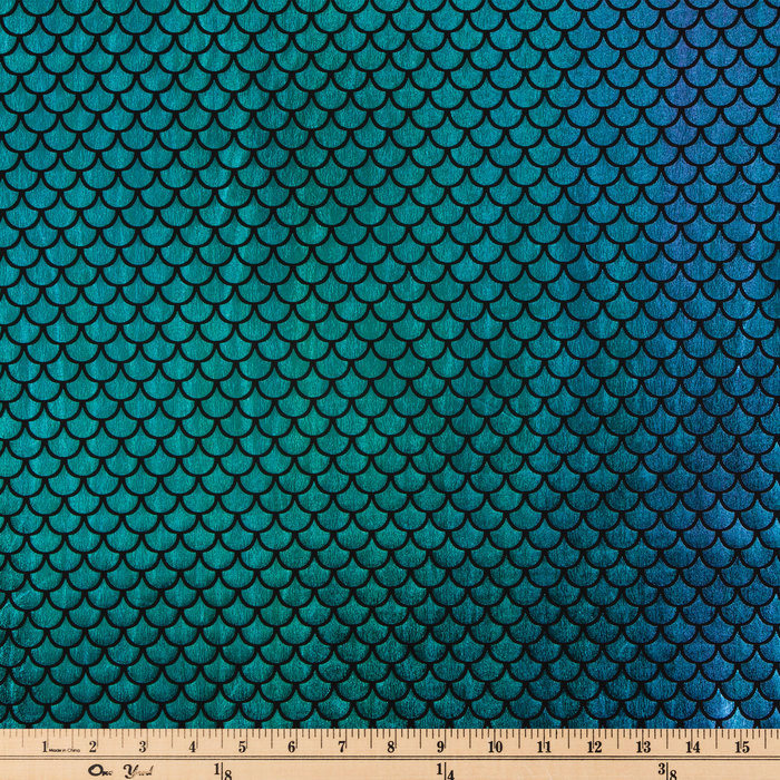 Blue, Green & Pink Mermaid Scale Knit Fabric Hobby Lobby 1778273