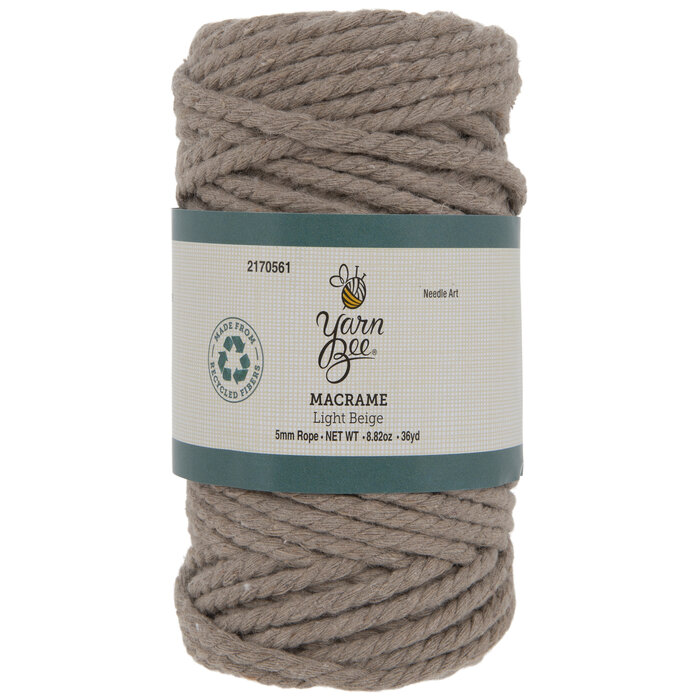 Light Beige Yarn Bee Macrame Cord 5mm Hobby Lobby 2170561