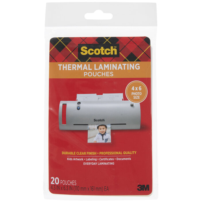 Scotch Thermal Laminating Pouches 4" x 6" Hobby Lobby 2269538